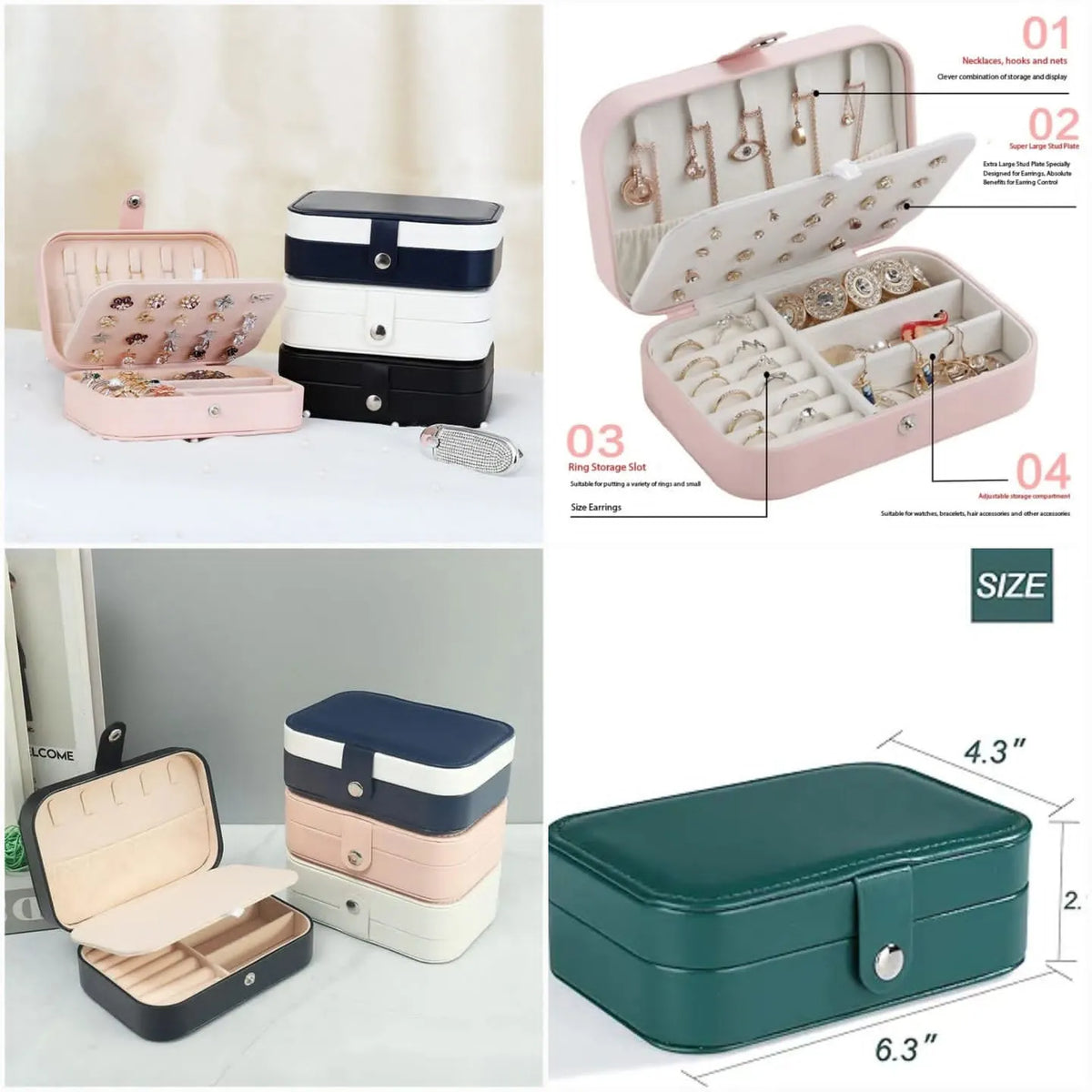 Portable Jewelry Organizer Box