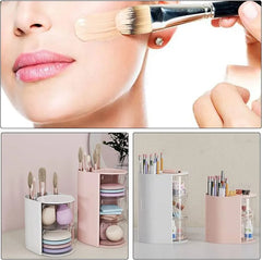 Multifunctional 2-in-1 3-Layer Rotating Cosmetic Storage Box Makeup Organizer