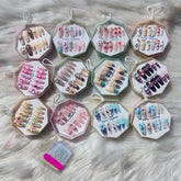 Party Legend Artificial Stick-On Fancy Nails - 12 Different Designs with Nail Tools