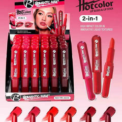 Romantic May 2-in-1 Lip Gloss and Lipstick – Intense Color & Glossy Finish