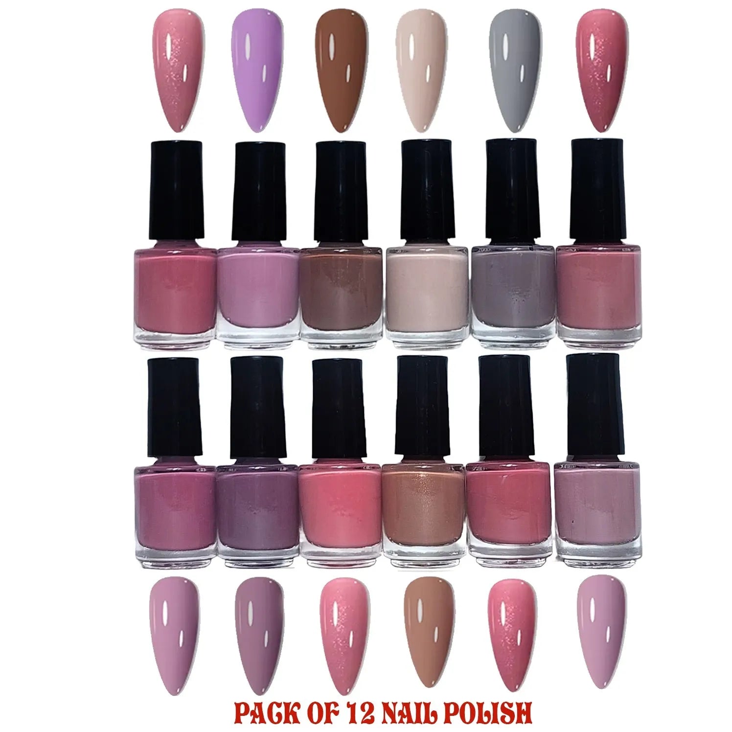 12-Piece Nude Peel-Off Nail Paint 12-Piece Nude Peel-Off Nail Paint