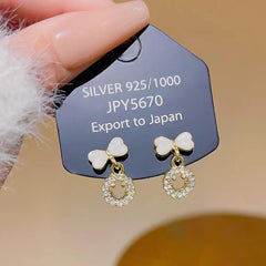 Elegant Bow Hollow Circle Drop Earrings β Each
