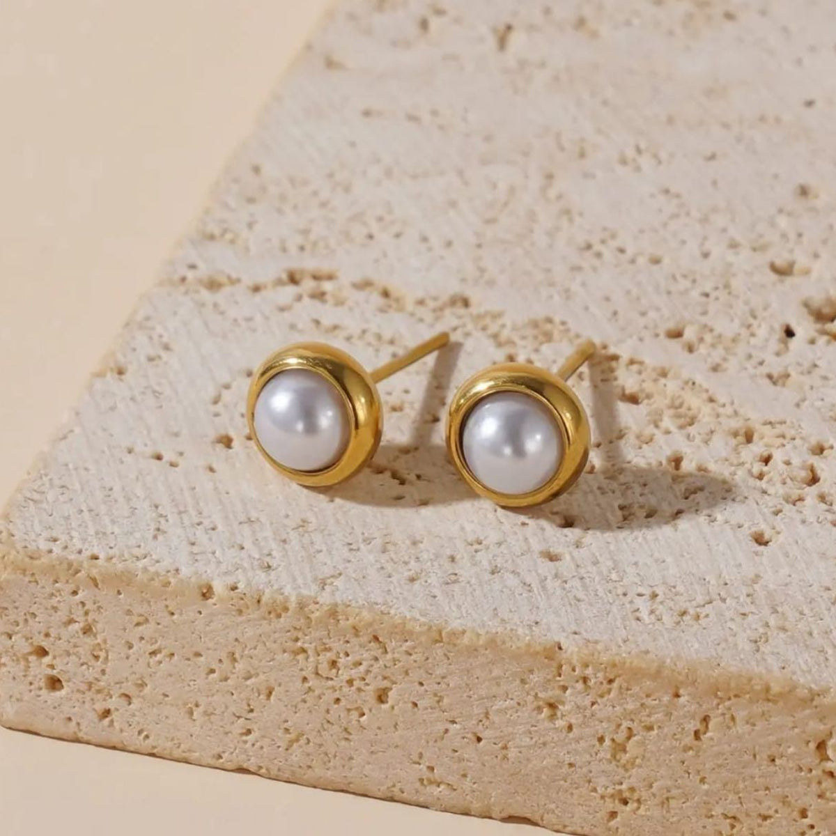Cute Mini Imitation Pearl Stud Earrings for Women – Simple, Elegant
