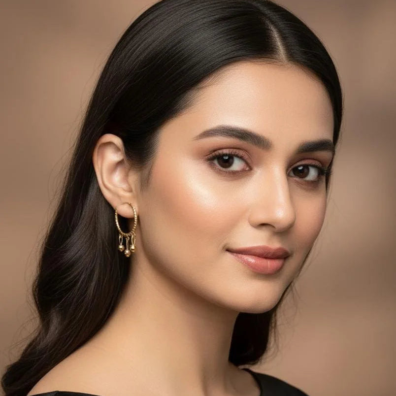 Elegant Gold-Plated Hoop Earrings Beauty with a Modern Touch