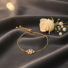 Four-Leaf Clover Gold Bracelet