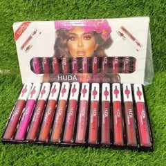 Huda Beauty Matte Gloss - 12 Pcs