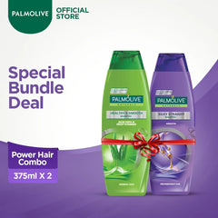Palmolive Power Hair Combo – Healthy & Smooth + Silky Straight Shampoo - 2 × 375 ml