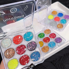 Miss Lara Cream Glitter Eyeshadow Palette - 9 Color