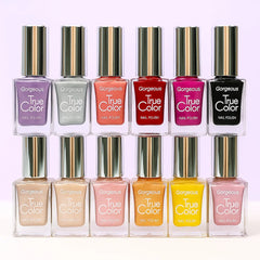 Gorgeous Paris true color permanent nail paint (12 Pcs Set)