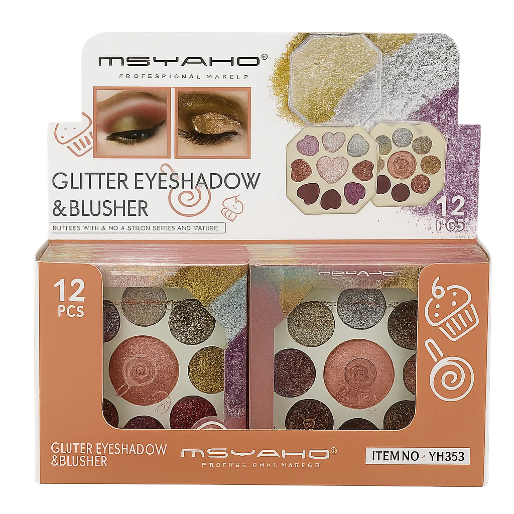 MSYAHO Glitter Eyeshadow & Blusher – 2-in-1 Glow & Glam Combo MSYAHO Glitter Eyeshadow & Blusher – 2-in-1 Glow & Glam Combo