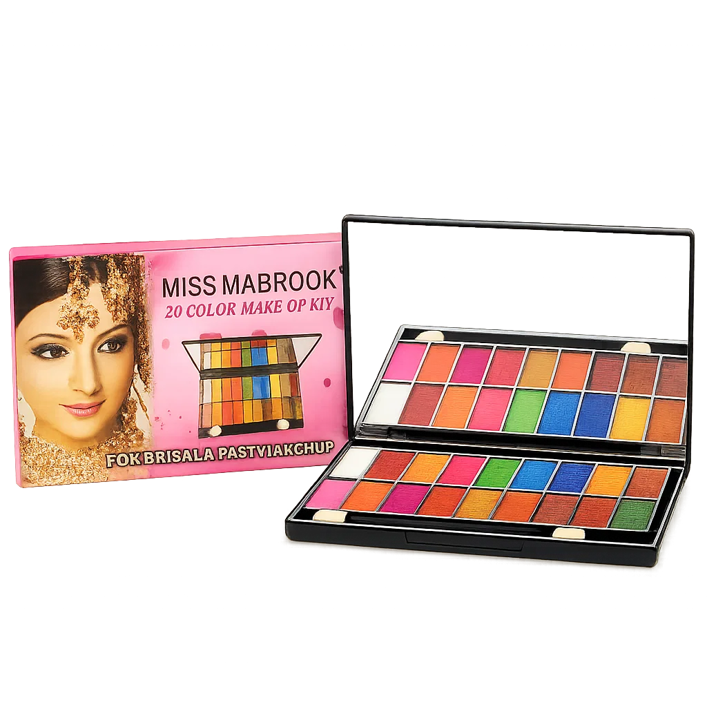 Miss Mababrook 20 Color Glitter Eyeshadow Palette