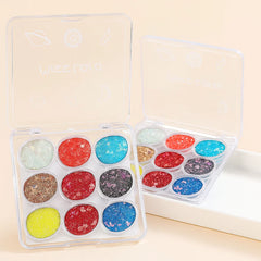 Miss Lara Cream Glitter Eyeshadow Palette - 9 Color