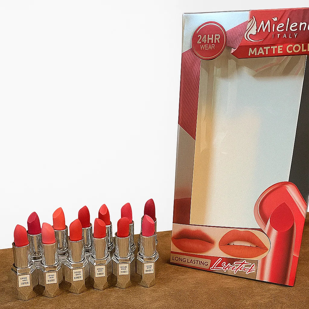 Mielena 24HR Wear Matte Lipstick  - 12 Pcs Set