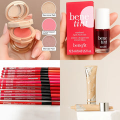 Office Girl Makeup Deal – 15 Pcs Set (Lip Pencils, 3-in-1 Face Palette, Foundation & Tint))