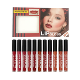 Huda Matte me New Color Lip Gloss - 12 Pcs