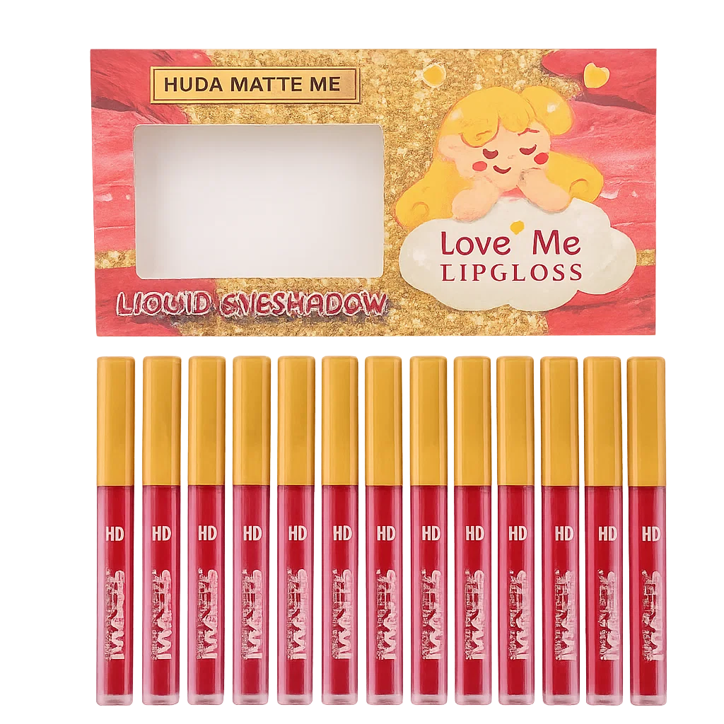 Huda Matte Me 12 Pcs Lip Gloss Pack