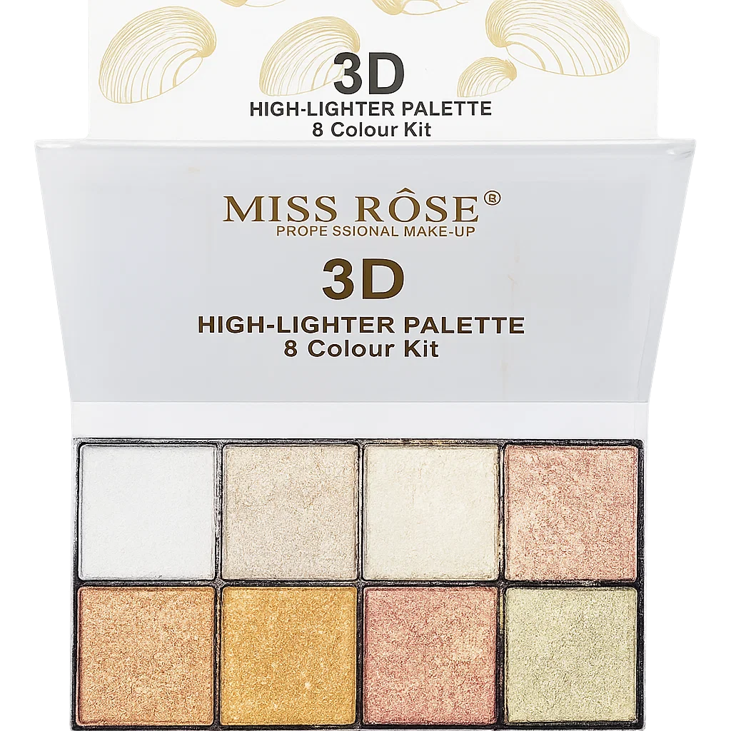 Miss Rose Highlighter 3D - 8 Colour Kit