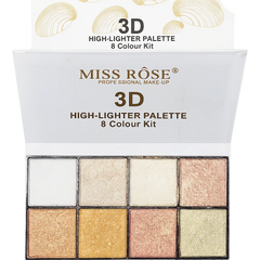 Miss Rose Highlighter 3D - 8 Colour Kit