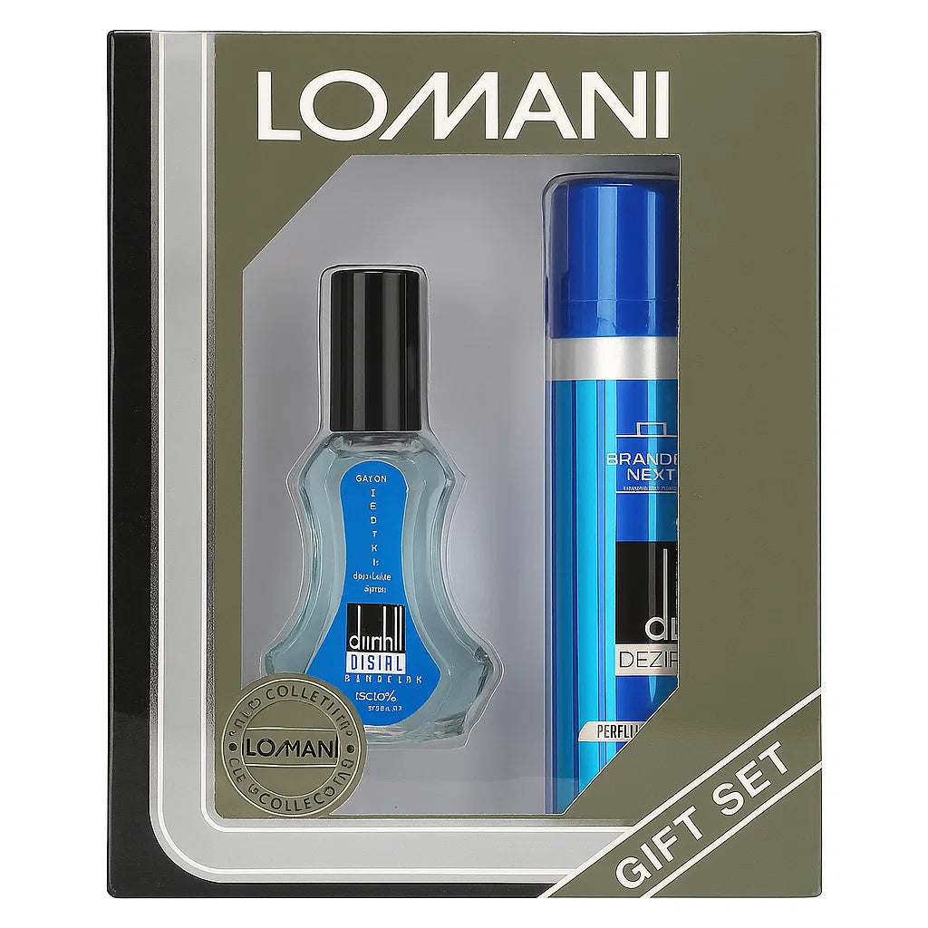 Lomani Dunhill Blue Perfume & Body Spray Gift Set – 2‑Piece Fragrance Duo