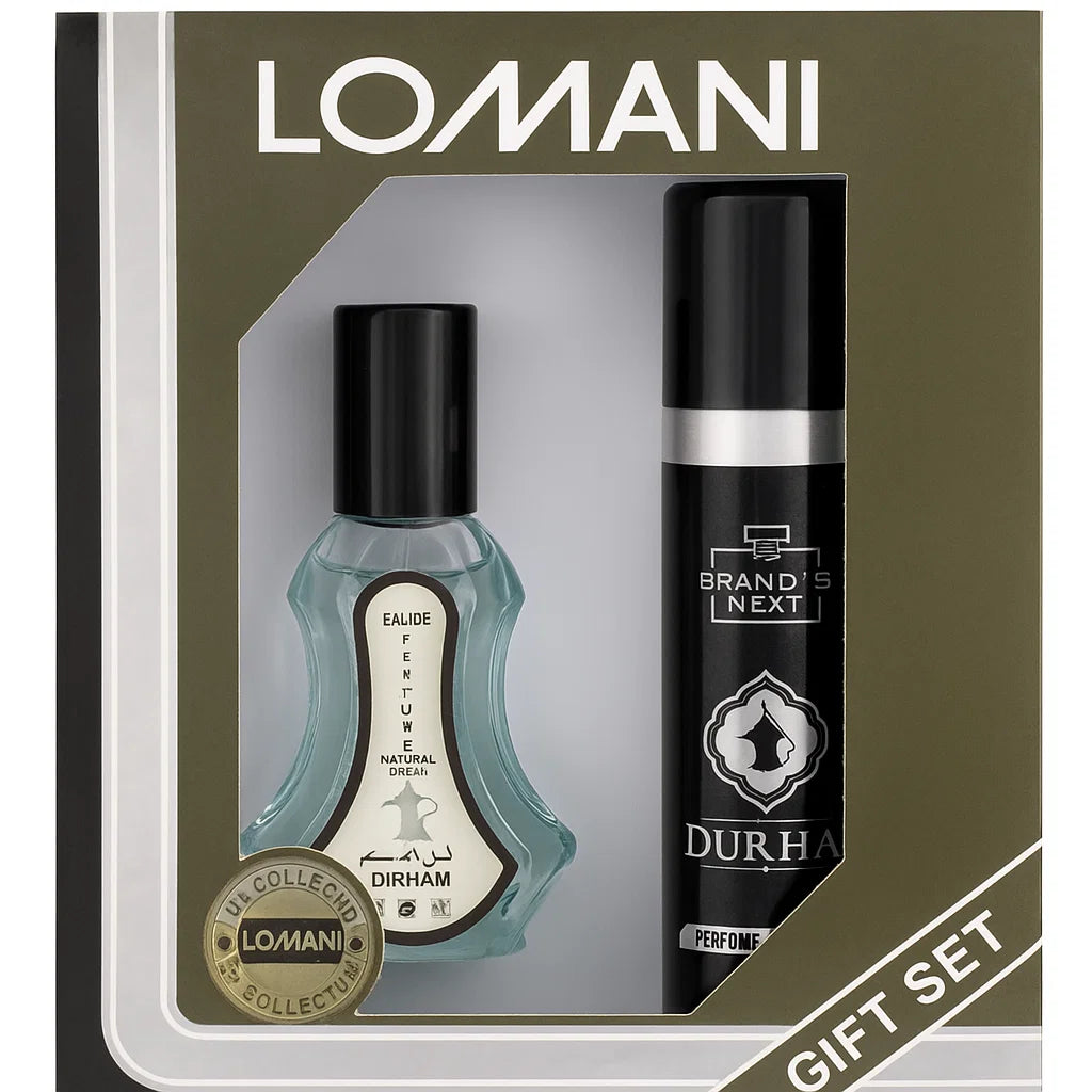 Lomani Dirham Perfume & Body Spray Gift Set – 2‑Piece Fragrance Duo
