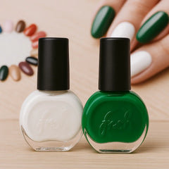 White & Green Peel Off Nail Polish – 2 Piece Set
