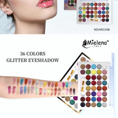 Mielena 36 Colors Glitter Eyeshadow Palette