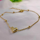 Stainless Steel Gold Plated Heart Chain