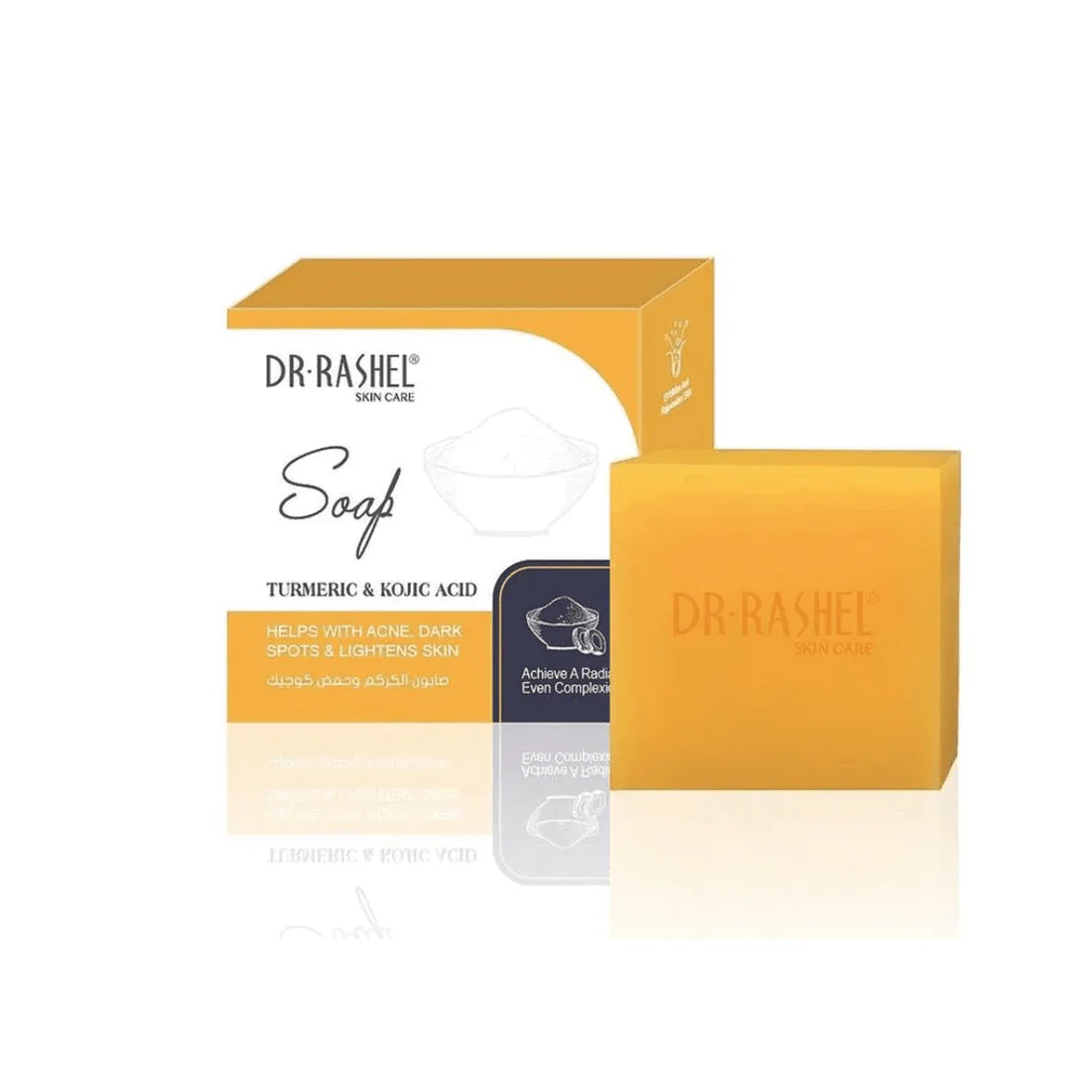 Dr.Rashel Kojic acid and Turmeric Soap for skin soft and glowing 100g