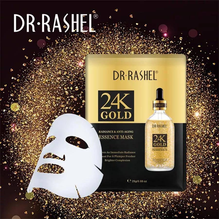 Dr. Rashel 24K Gold Radiance & Anti‑Aging Essence Mask – 25 g Per Sheet