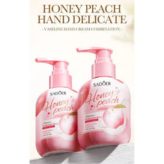 Sadoer Honey Peach Vitamin E Petroleum Jelly Hand Cream - 150g