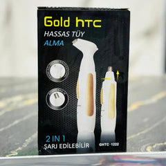 Gold HTC 2‑in‑1 Shaver GHTC‑1222