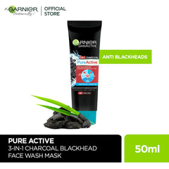 Garnier Skin Active 3-in-1 Charcoal Blackhead Face Wash