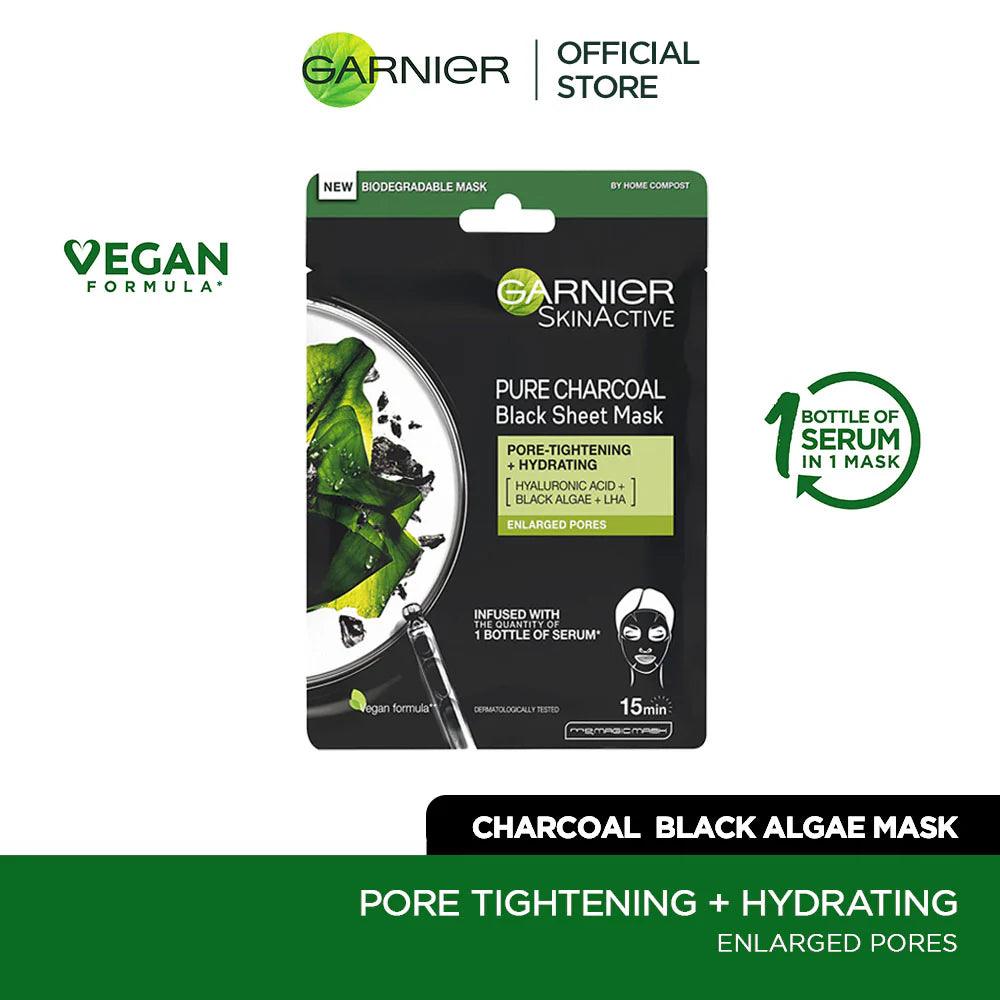 Garnier - Skin Active Pure Charcoal Black Algae Tissue Face Mask - 28g