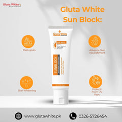 Gluta White Sun Block SPF-60 – 50gm