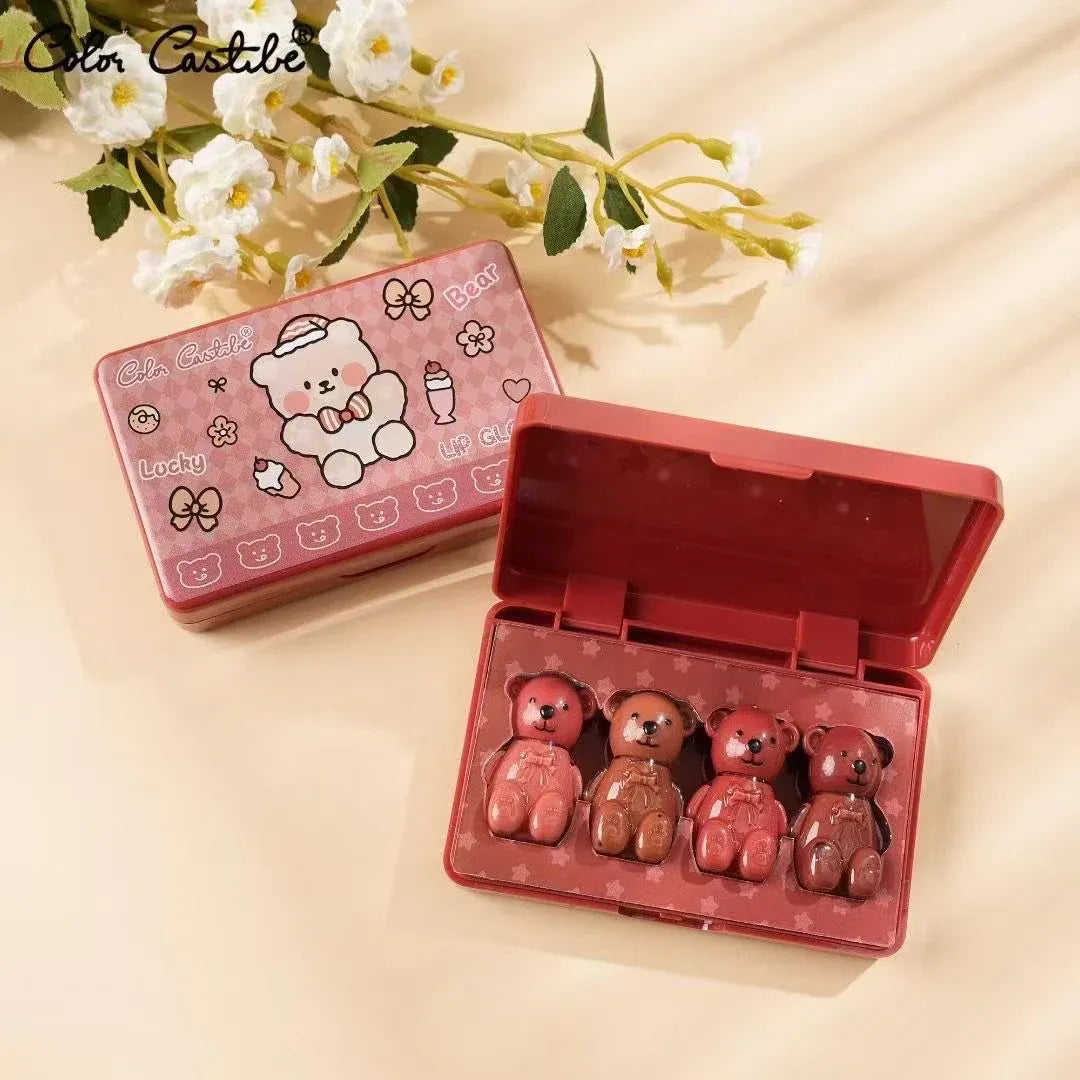 Color Castle Lucky Bear Lipgloss 4Pcs Set