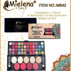 Mielena Valvet Eyeshade Highliter & Blushon Kit