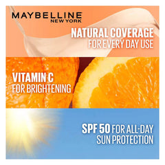 Original Maybelline - Fit Me Fresh Tint Spf 50 + Vitamin C Foundation