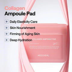 MEDIHEAL Collagen Ampoule Facial Toner Pads - 100 Pads