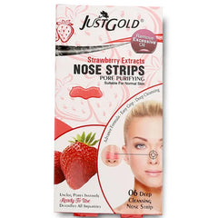 Just Gold Nose Wax Strips Strawberry Extracts