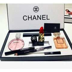 Chanel 5 In 1 Gift Set Makeup Perfume Box  - Dubai - 100% Original Testers