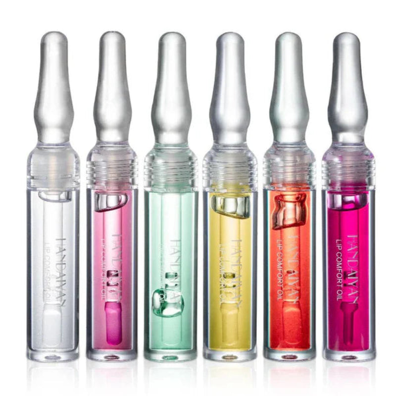 HANDAIYAN Moisturizing Transparent Small Ampoule Lip Gloss - 6 Pcs Set