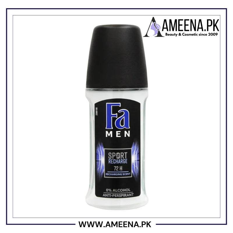 Fa Men 72H Sport Recharge Recharging Scent Roll-On Deodorant, For Men - 50ml