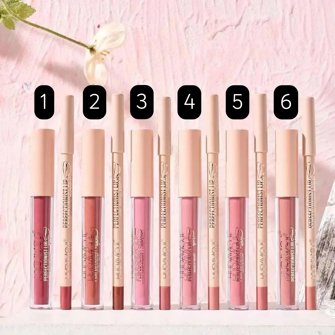 Hudamoji Lipgloss + Lip Pencil