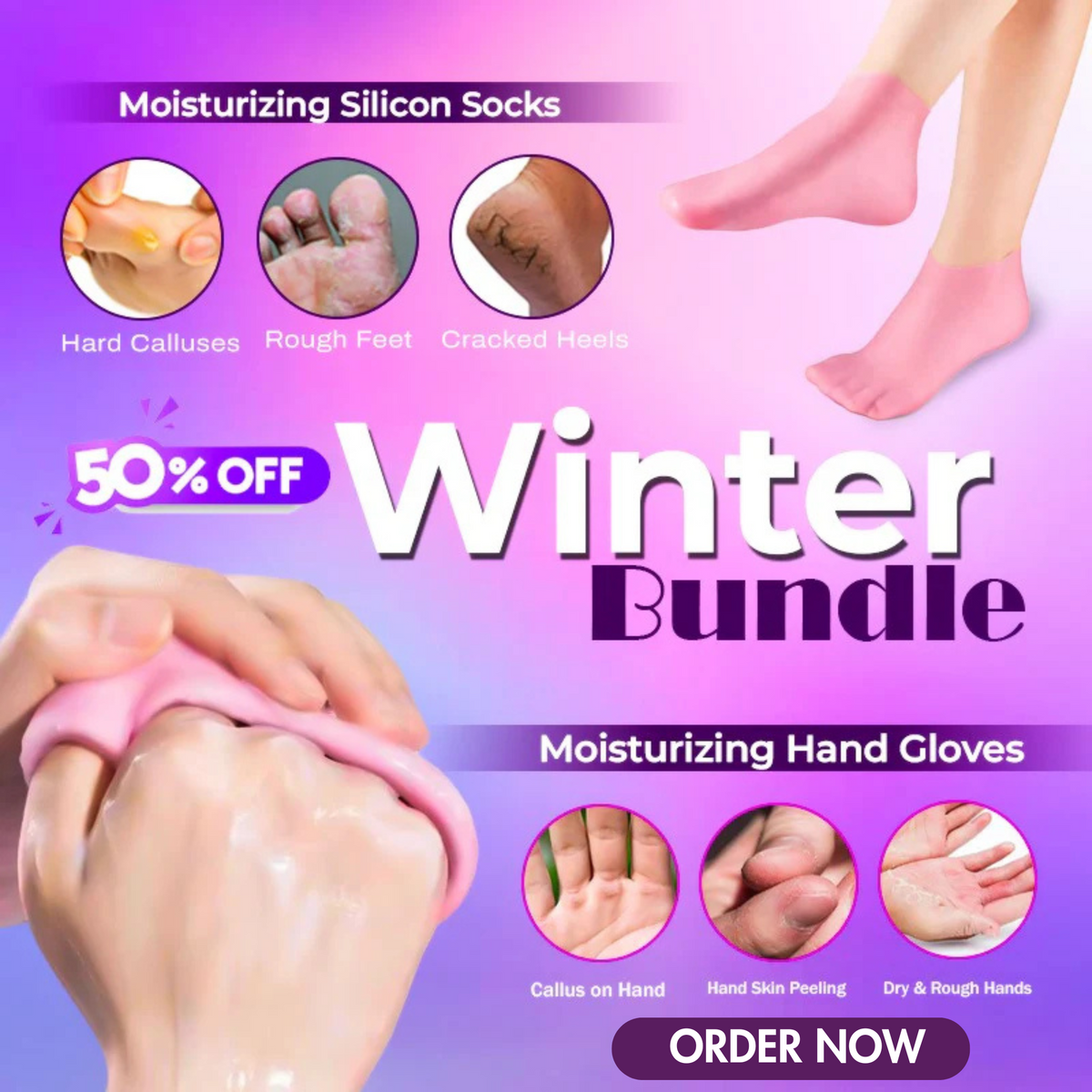 Winter Bundle Silicone Socks+Gloves