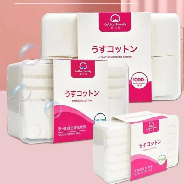 Thick Square Makeup Cotton Pads Box  ( 150pcs )
