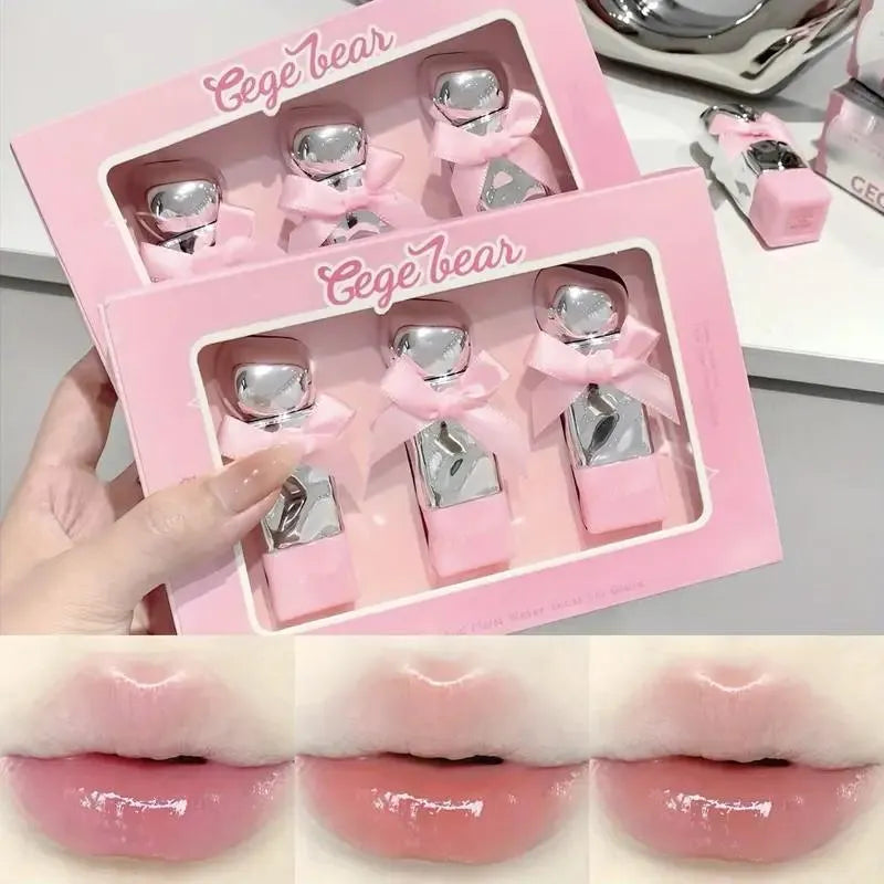 Gege Bear 3 Pcs Bow High Quality Lip Gloss