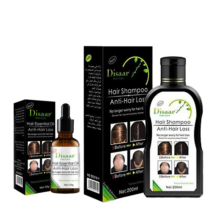 DISAAR 2 In 1 Hair Growth Essential Oil & Anti-Hair Loss Shampoo Growth