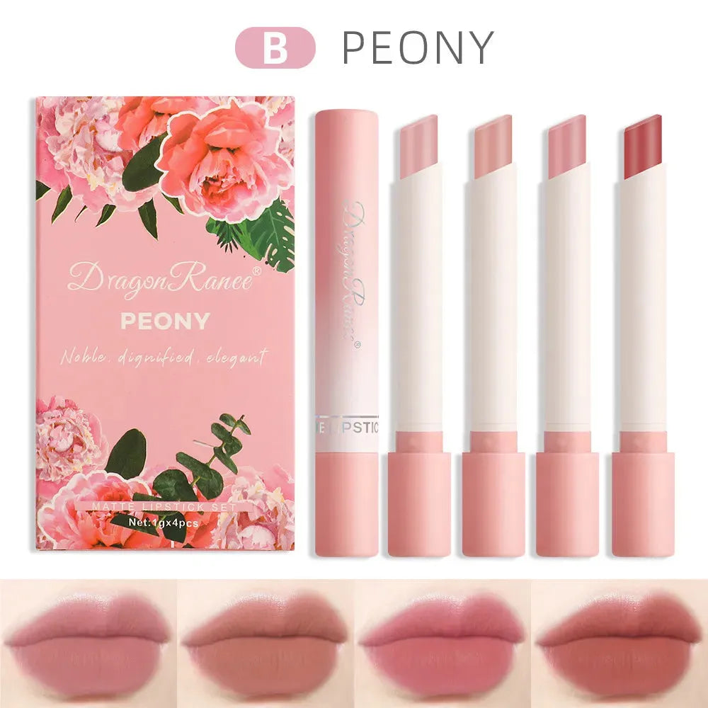 Dragon Ranee 4 IN 1 Creative Pure & Flawless Love Cigarette Matte Lipstick