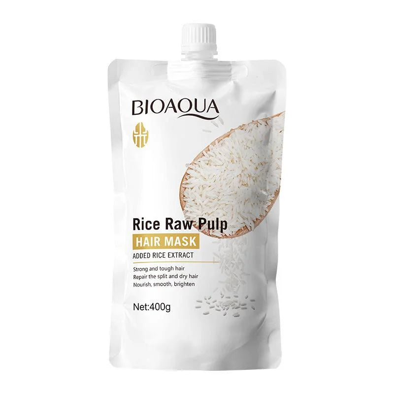 Bioaqua Rice Pulp Hair Mask Smooth 400g