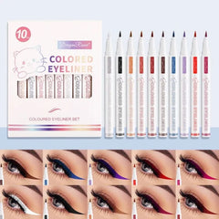 10 Pcs Dragon Ranee Colorful Eyeliner Pencil